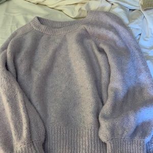 Lauren Conrad purple sweater with silver flecks